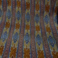 Polaire epaisse a motifs ton rouille bleu1