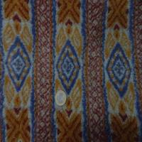 Polaire epaisse a motifs ton rouille bleu3