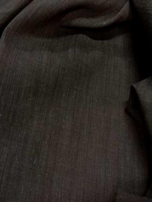 Polyester lin viscose marron