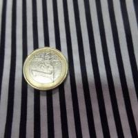vente de popeline coton 100% blanche imprimé fine rayure noire