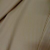 Popeline coton beige a rayure0