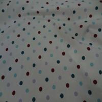 tissu popeline coton blanche a pois