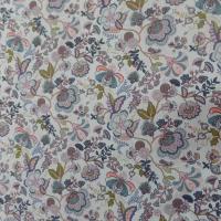 vente de popeline coton blanche imprimé motifs fleurs multicolore en ligne