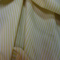Popeline coton blanche raye jaune00