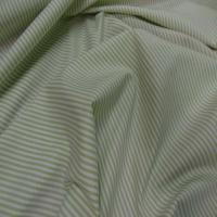 Popeline coton blanche raye vert tilleul5