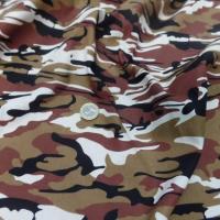 Popeline coton imprime armee camouflage ton blanc marron noir4