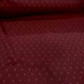 Popeline coton lycra imprime ton bordeaux motifs plumes4