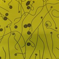 Popeline coton lycra jaune imprime9