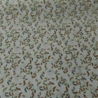 Popeline coton vert pastel imprime feuilles5