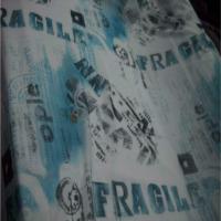 Resille blanche imprime bleu3