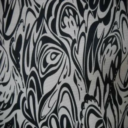 Resille blanche imprime motif bleu nuit annee 701