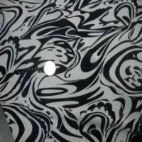 Resille blanche imprime motif bleu nuit annee 707