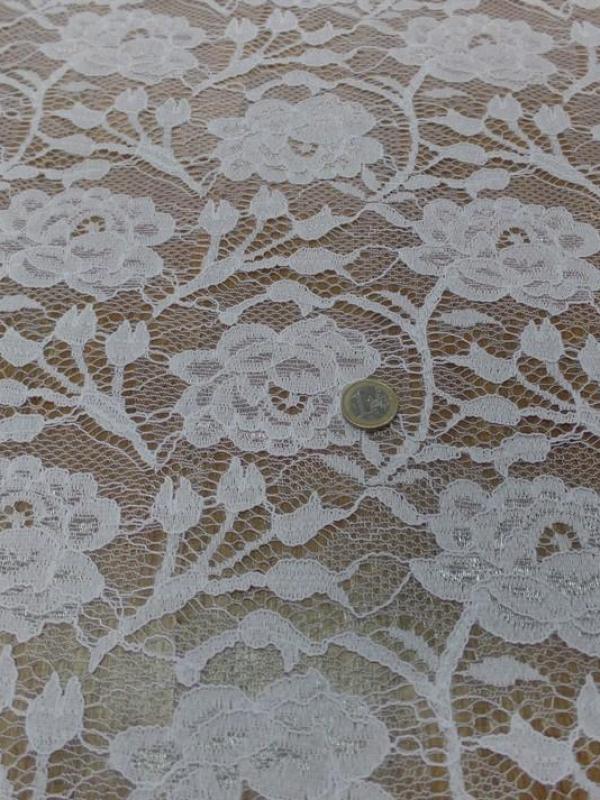 vente de tissu résille dentelle blanche