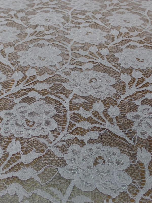 vente de tissu résille dentelle blanche