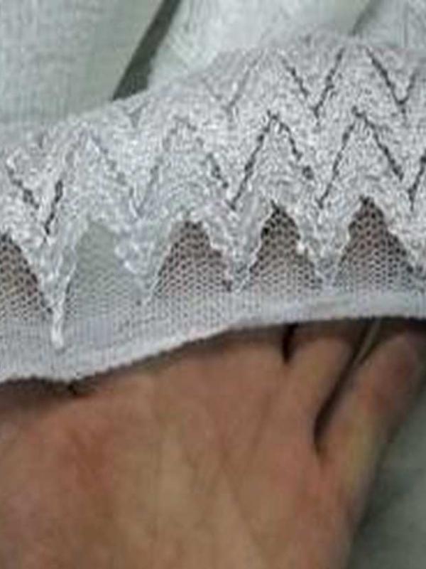 Resille dentelle lycra blanche pas cher