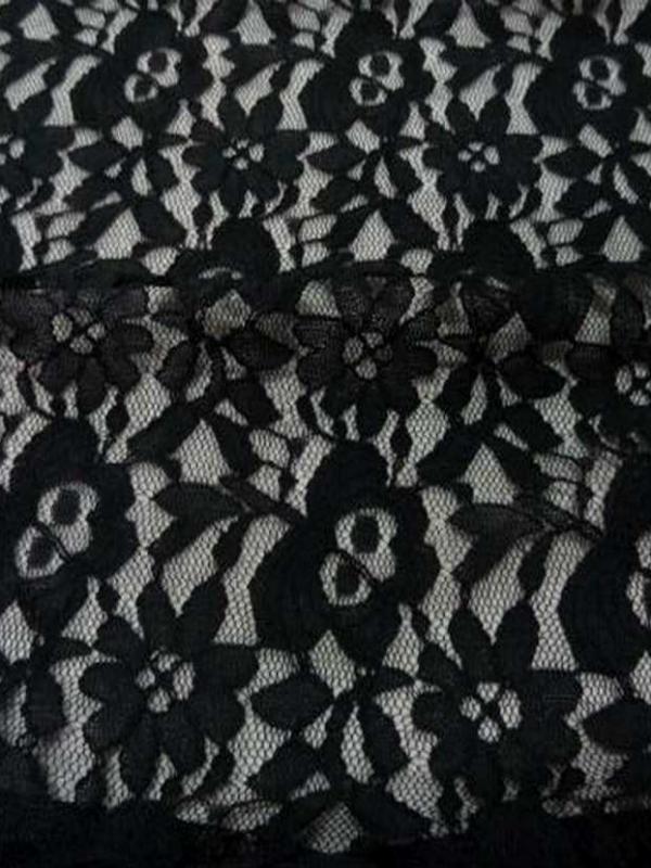 Resille dentelle lycra noire