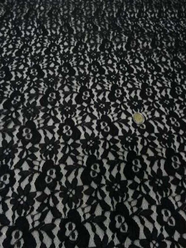 Resille dentelle lycra noire
