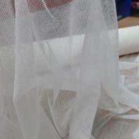 vente de tissu Résille en coton blanc cassé