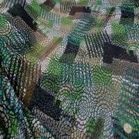 Resille faconne aspect dentelle noir et vert0