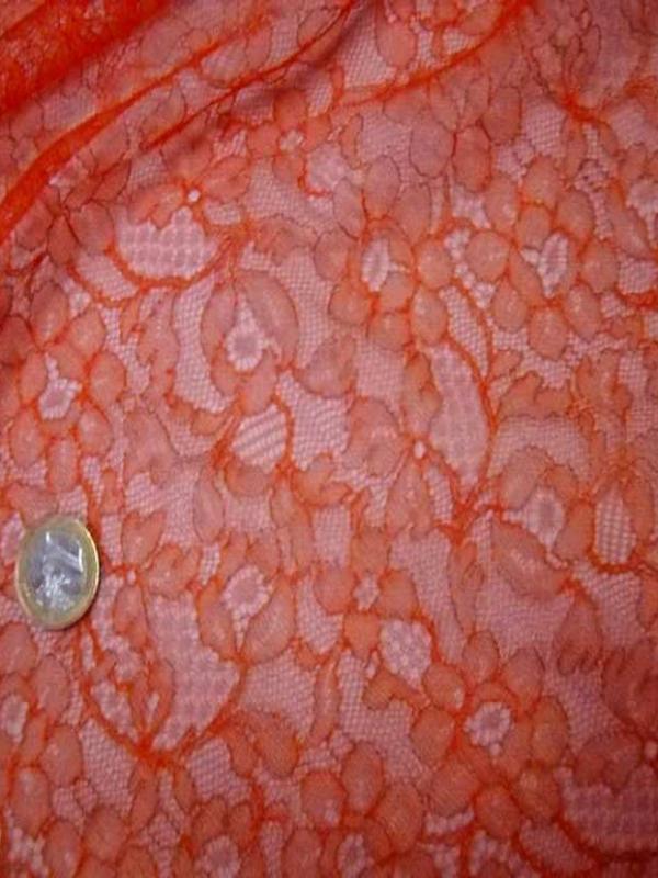 Resille faconne dentelle orange