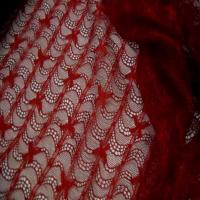 Resille faconne dentelle rouge1