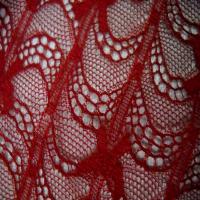 Resille faconne dentelle rouge3