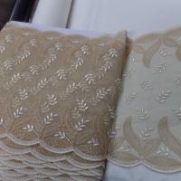 achat résille façonné dentelle ton beige chair brodé en 25cm