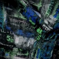 Resille froisse permanent imprime ton noir bleu vert8