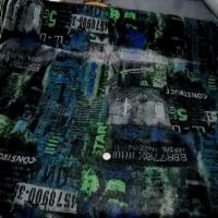 Resille froisse permanent imprime ton noir bleu vert9