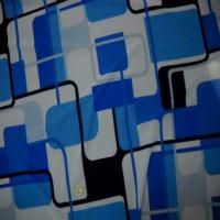 Resille imprime annee 70 ton bleu7