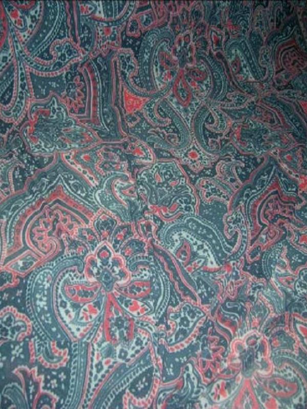 Resille imprime gris rouge