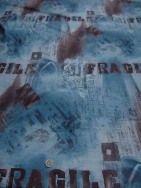 Resille imprime ton bleu fragile0