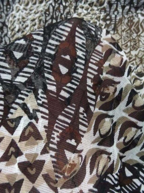 Resille imprime ton marron beige