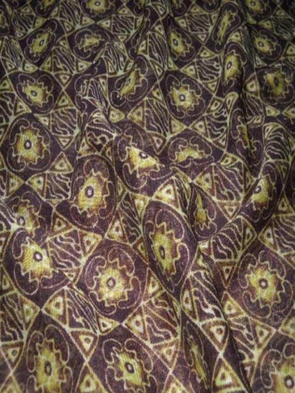 Resille imprime ton marron jaune