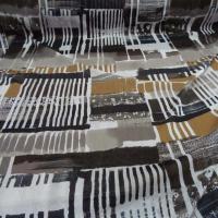 Resille imprime ton taupe marron beige3