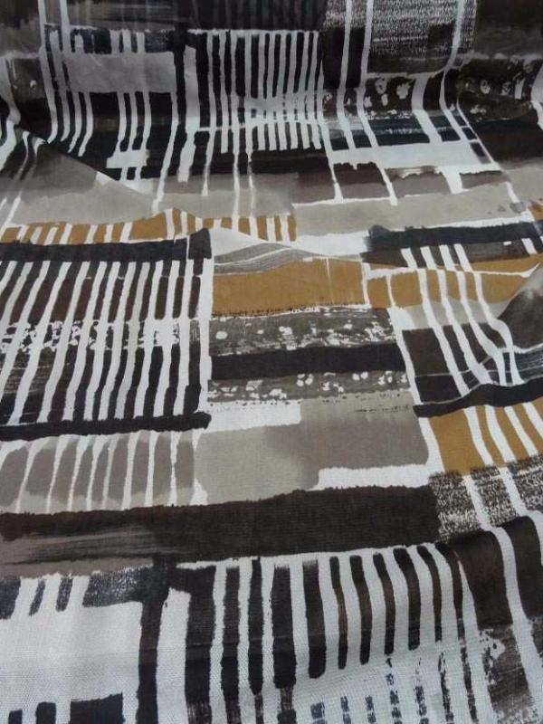 Resille imprime ton taupe marron beige
