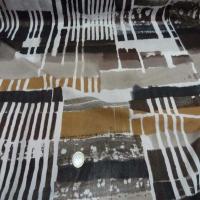 Resille imprime ton taupe marron beige5
