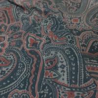 Resille lycra dans les 2 sens imprimegris fonce et rouge orange7