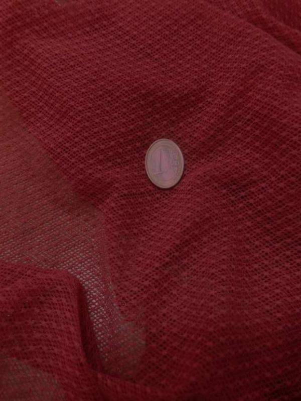 Resille lycra faconne ton rouge bordeaux