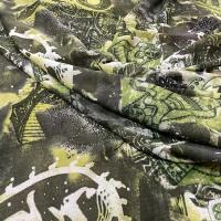 Resille lycra imprime ton de vert 0
