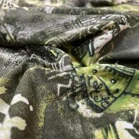Resille lycra imprime ton de vert 1