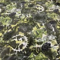 Resille lycra imprime ton de vert 3