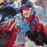 tissu résille lycra imprimé ton rouge ,noir ,blanc ,bleu en ligne