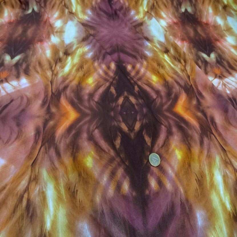 Resille lycra imprime trou noir rose1