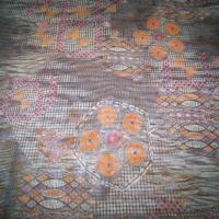 Resille marron imprime orange2