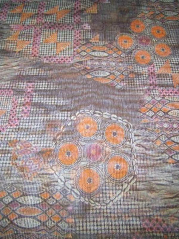 Resille marron imprime orange2