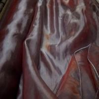 Rouleau 33m d organza bordeaux reflets mauve1