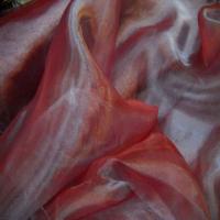 Rouleau 33m d organza bordeaux reflets mauve6