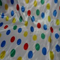 Satin blanc a pois vert bleu jaune rouge5