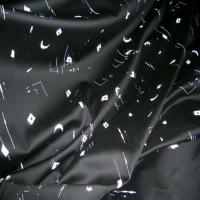 Satin coton fin imprime noir et blanc0